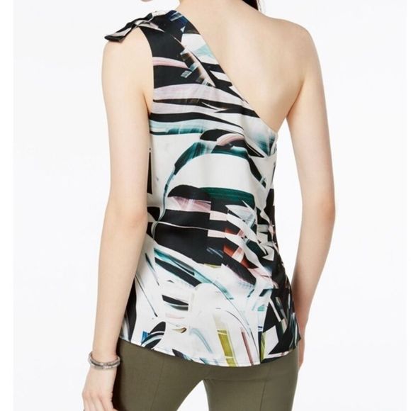 NWT bar III Floral/Tropical Asymmetrical Top - Picture 2 of 10